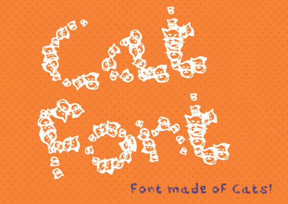 Cat is a Fun, Casual and Crazy Display Font for Cat Lovers