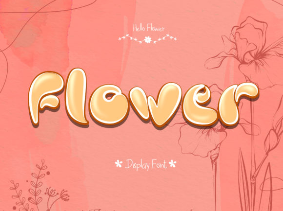 Flower Text Effect: A Versatile Display Font for Any Project