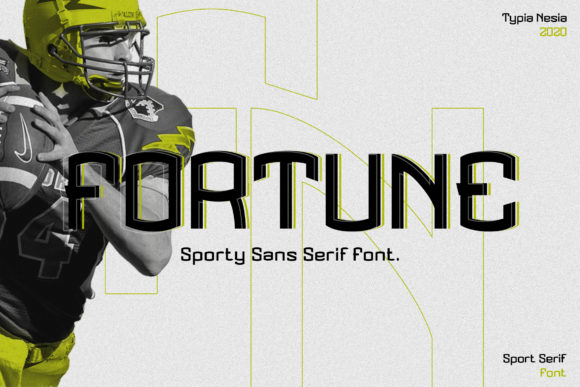 Fortune: A Bold Display Font for Sport-Themed Designs