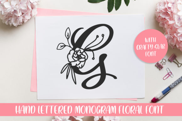 Gesya: A Romantic Monogram Font with Floral Elegance