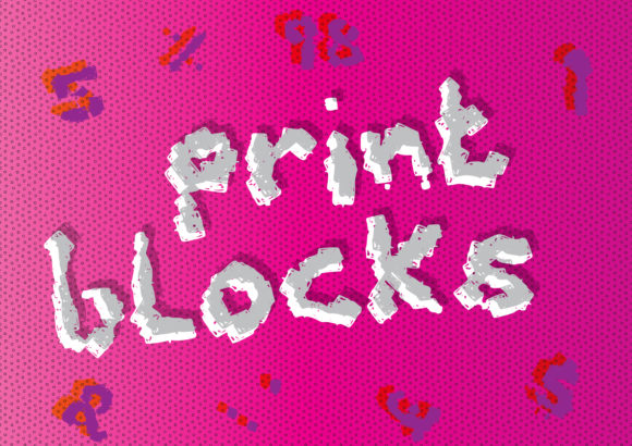 Print Blocks: A Casual Display Font for Creative Projects