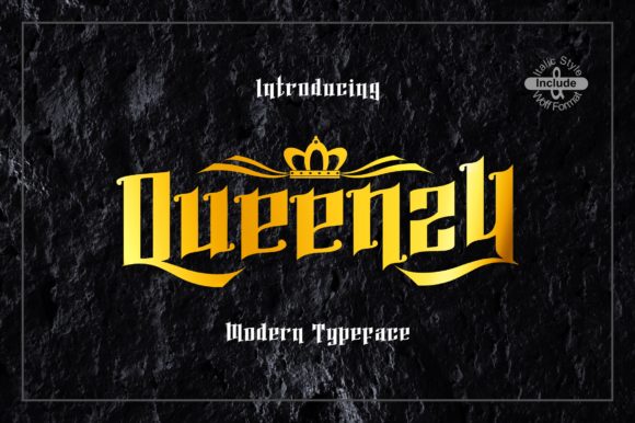 Queenzy: A Vintage Display Font for Nostalgic Projects
