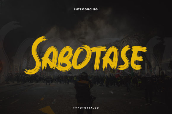 Sabotase Font: Bold, Colorful, and Versatile
