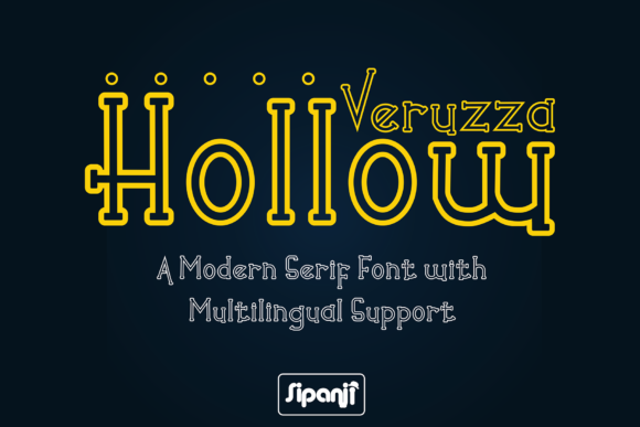 Veruzza Hollow: A Modern Display Font for Creative Expression